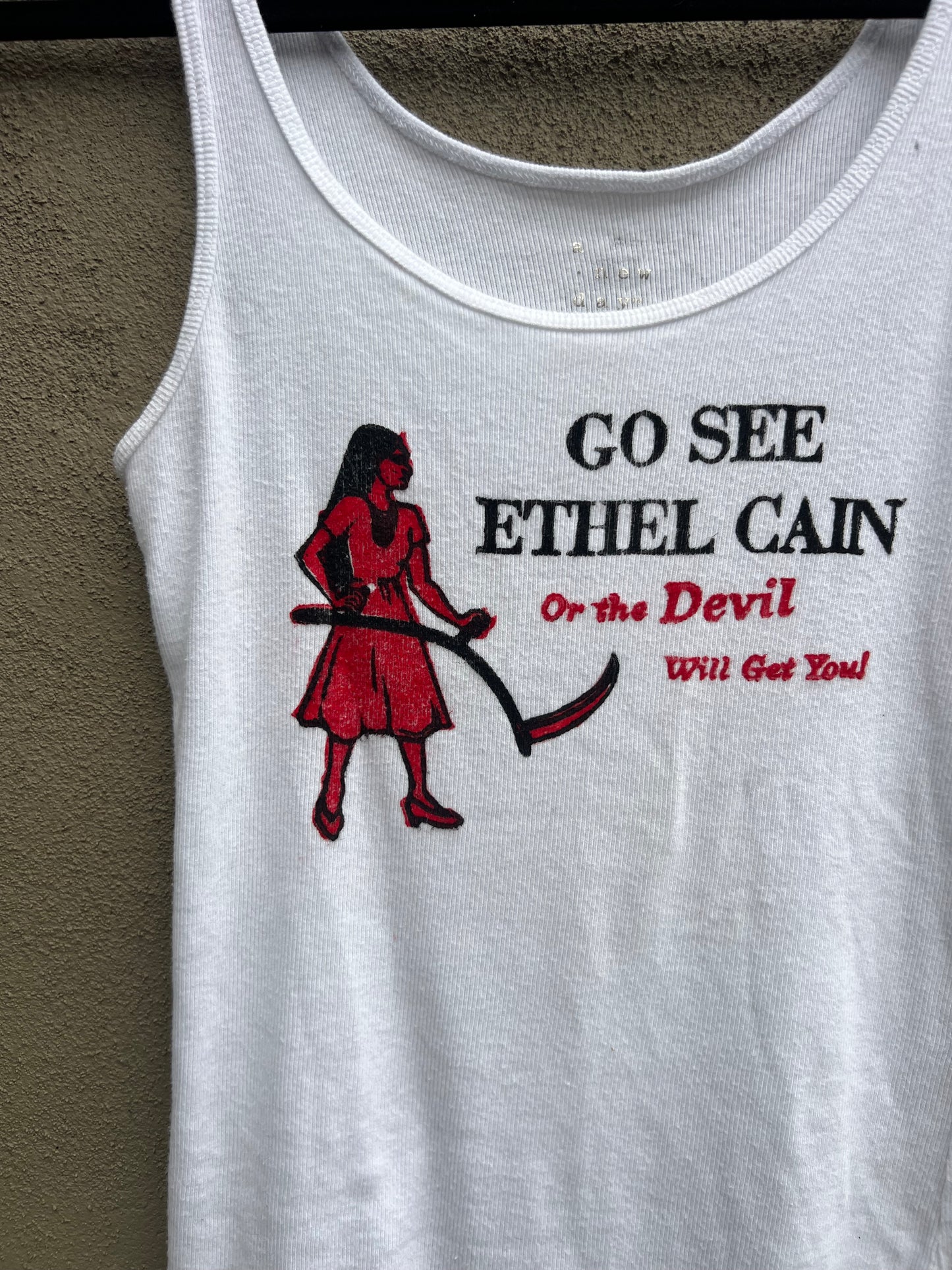 Go See Ethel Cain or the Devil Will Get You - White AND Tank Top