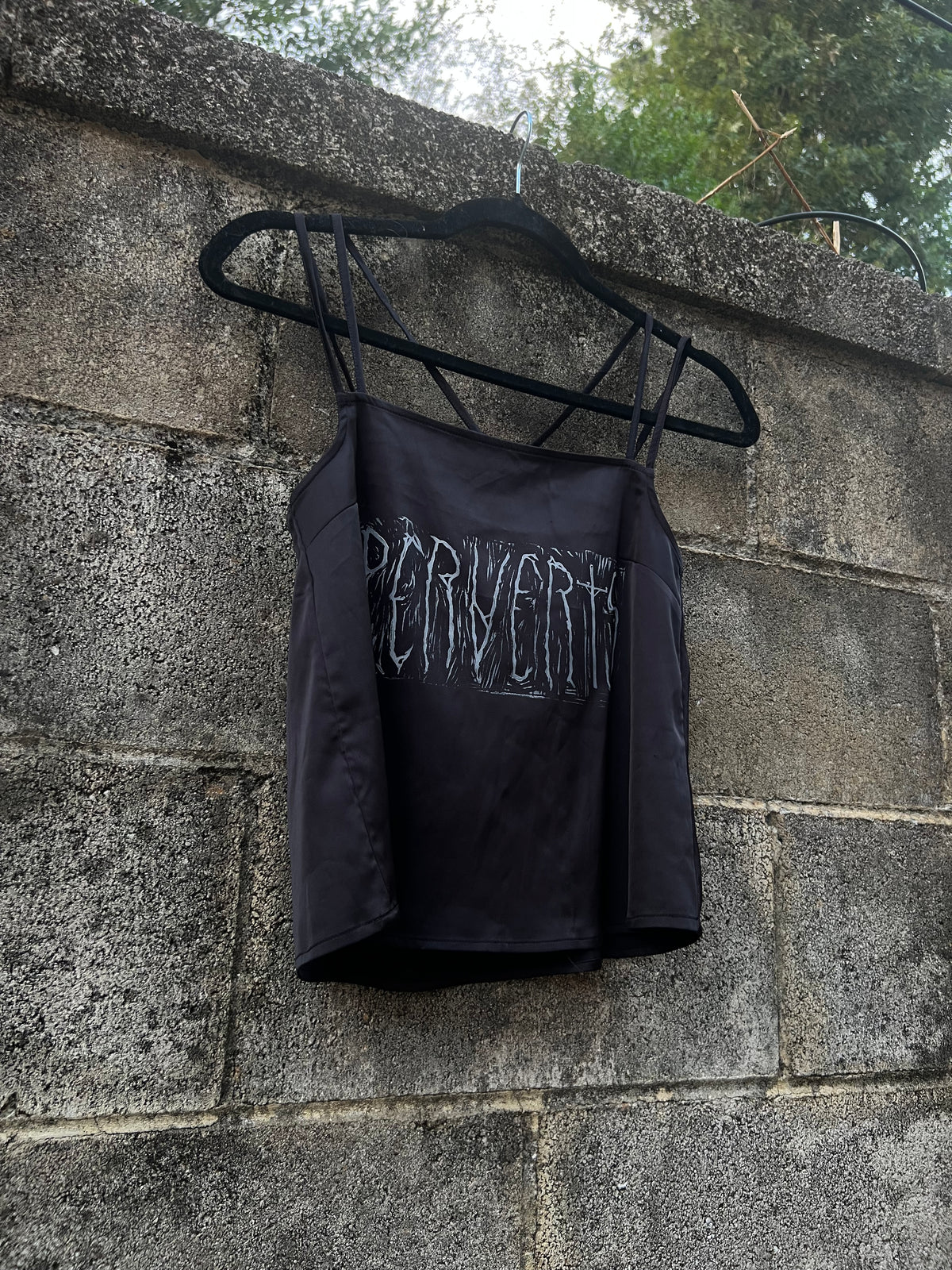 Perverts - Black Satin Tank Top
