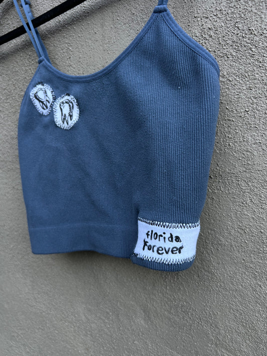 Florida Forever - Navy Bralette