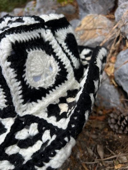 Crochet Cowboy Hat - Black & White