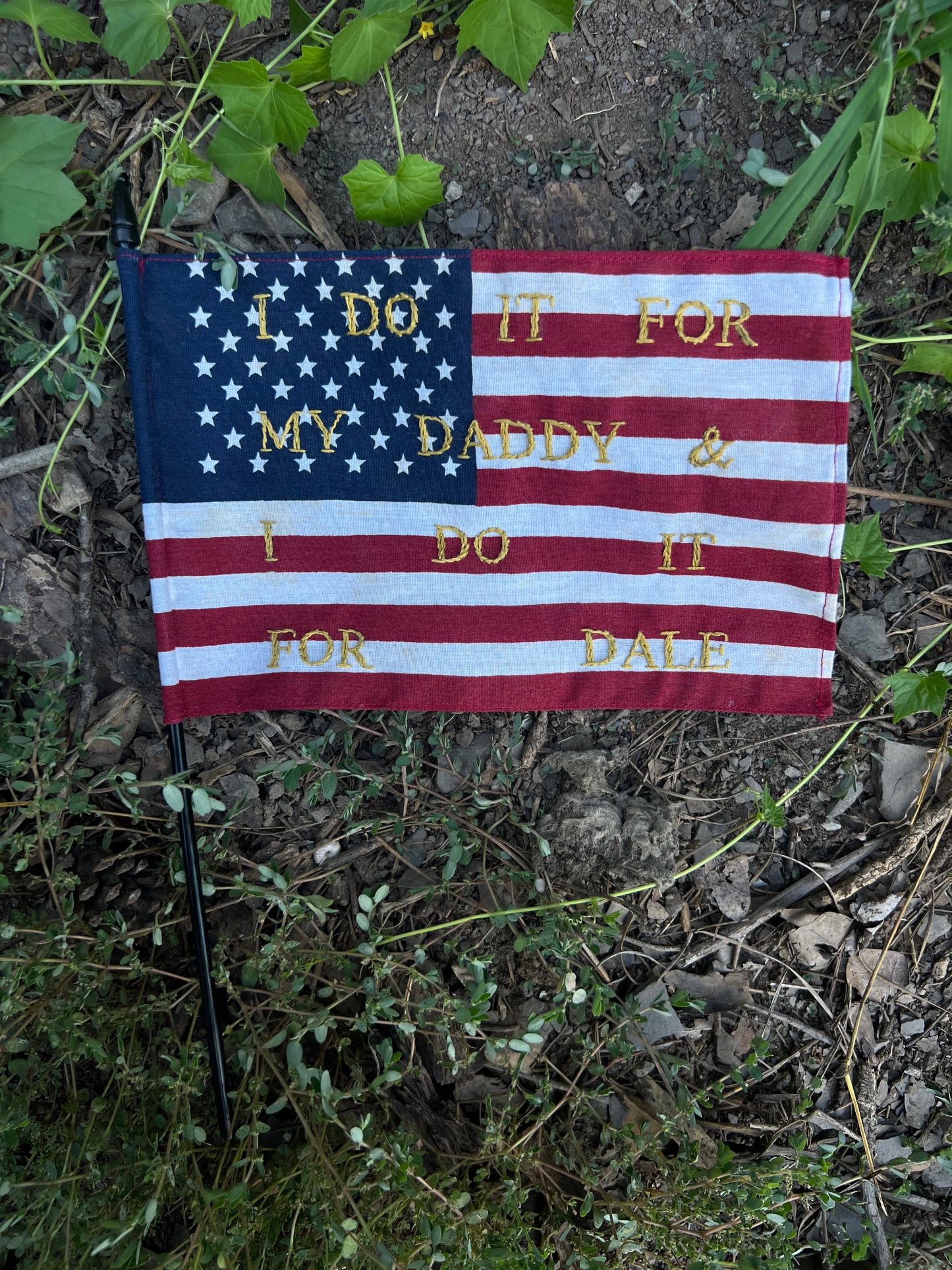 Do It For Dale - Hand Embroidered Flags