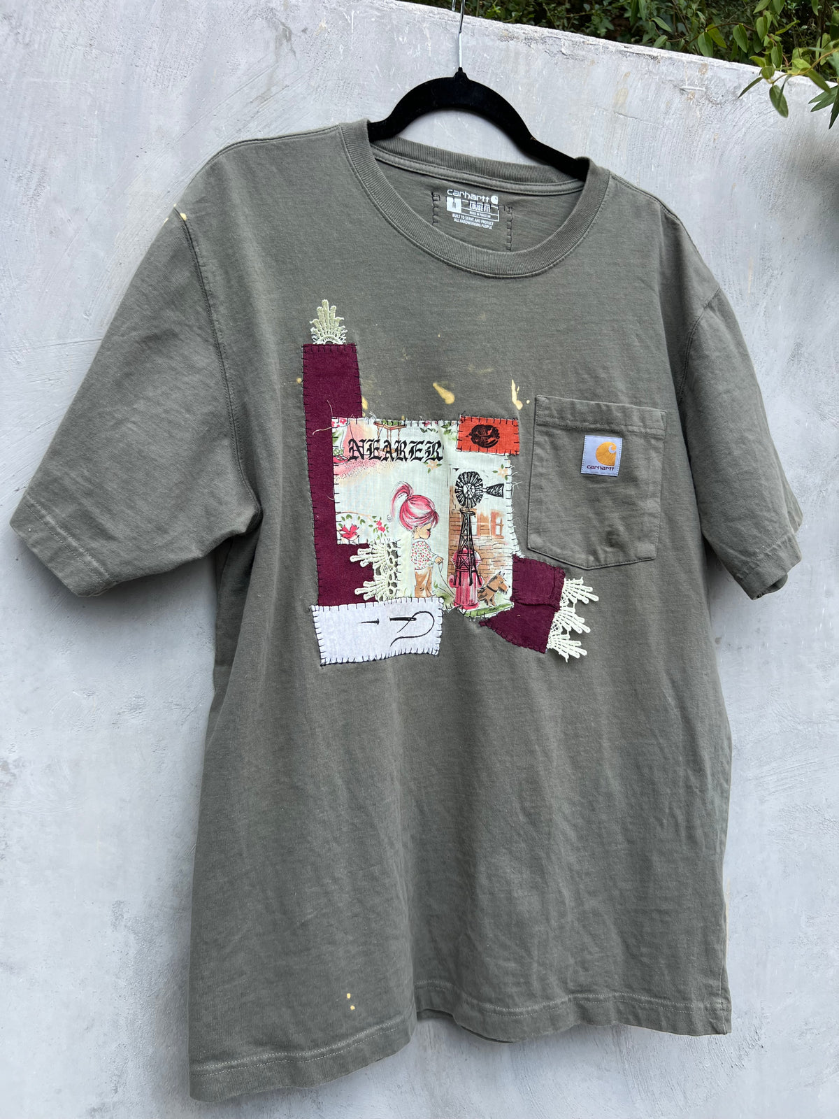 Nearer - Green Patchwork Tshirt