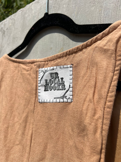 Nearer - Brown Patchwork Tank Top - MS