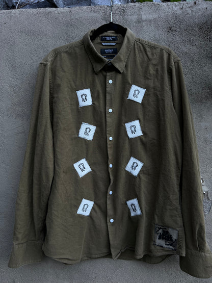 Dog Teeth - Green Flannel Shirt