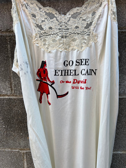 Go See Ethel Cain or the Devil Will Get You - Vintage Off-white Slip Dress