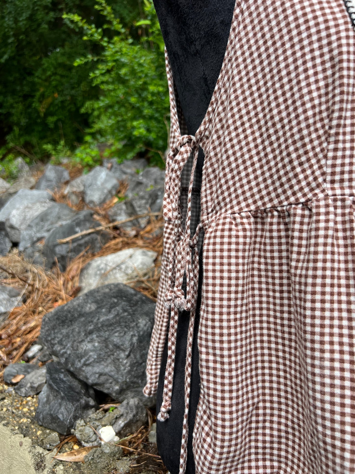Scissor Me Timbers - Gingham Apron Top