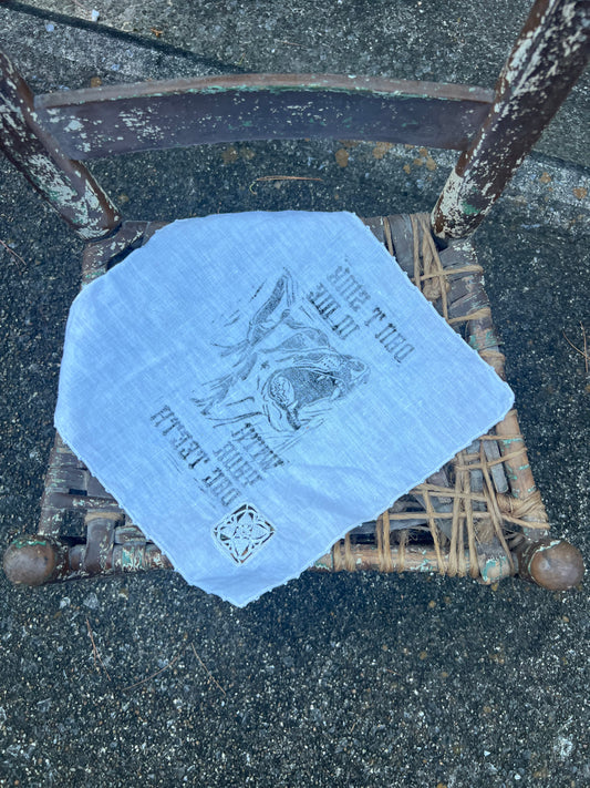 Dog Teeth - Alter Cloth / Vintage Handkerchief - no. 4