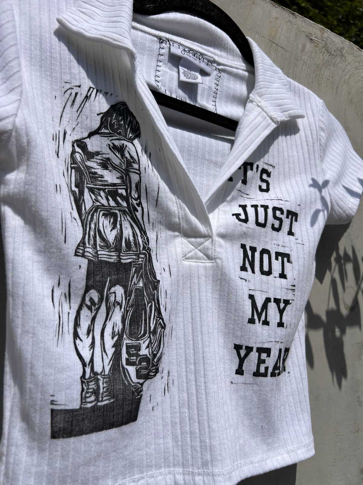 Not My Year - White Baby Tee - JP