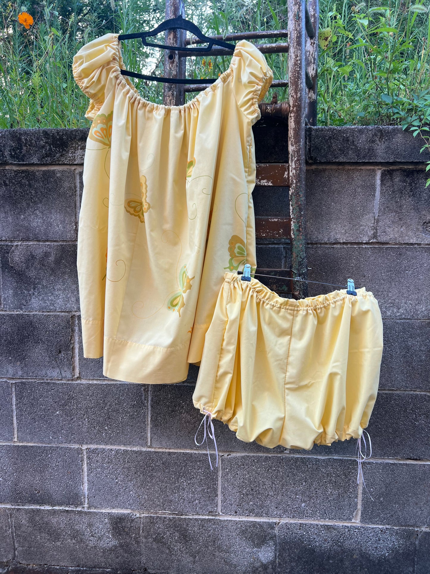 Butter Yellow - Babydoll Dress & Bloomers
