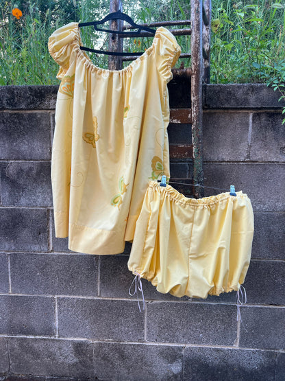 Butter Yellow - Babydoll Dress & Bloomers
