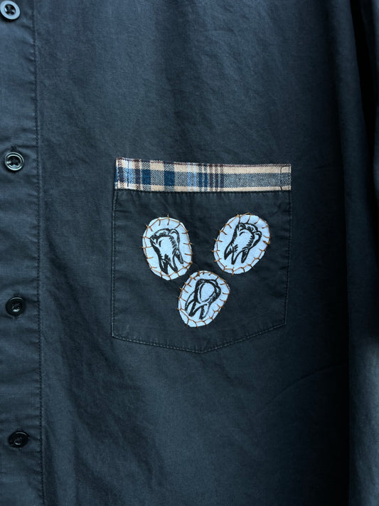 Dog Teeth - Dark Grey Shirt