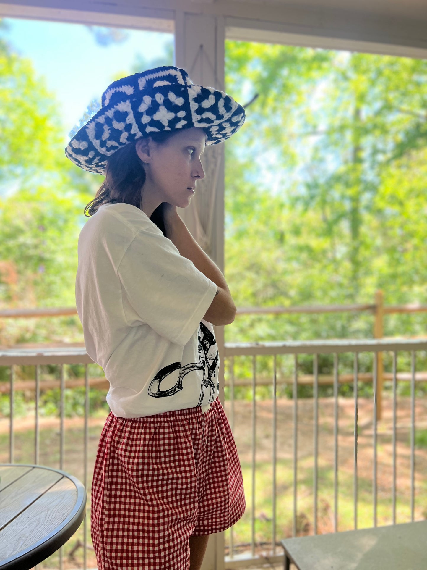B&W Skull Cowgirl Hat
