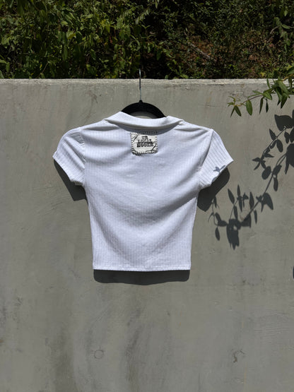 Not My Year - White Baby Tee - JP