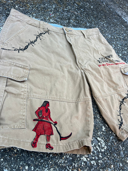 Go See Ethel Cain or the Devil Will Get You - Wrangler Cargo Shorts