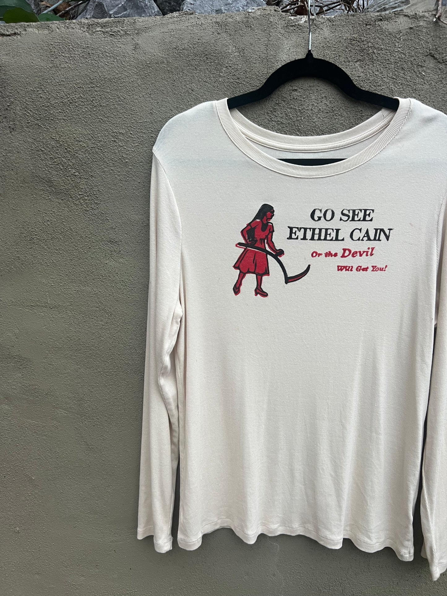 Go See Ethel Cain or the Devil Will Get You - Taupe Long Sleeved Top