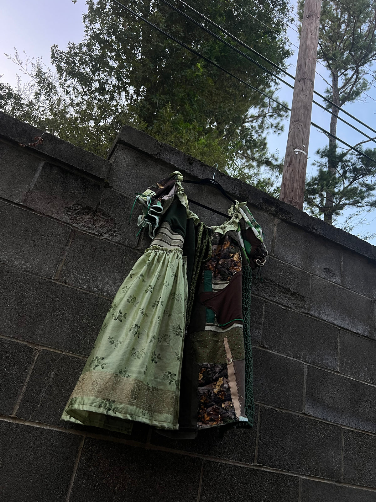 Green Scraps - Babydoll Dress