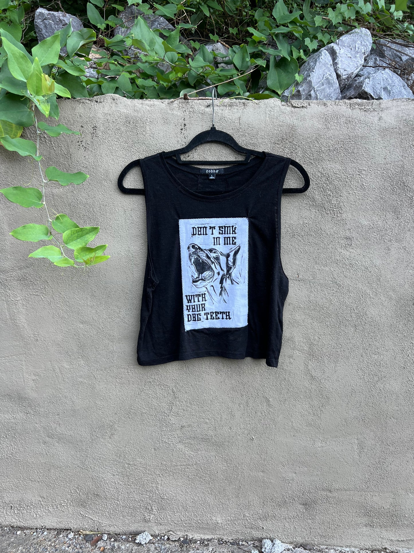 Dog Teeth - Black Semi-Sheer Tank
