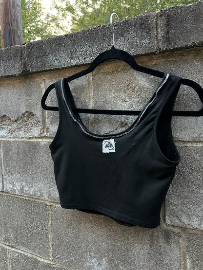 Perverts - Black Cropped Tank Top
