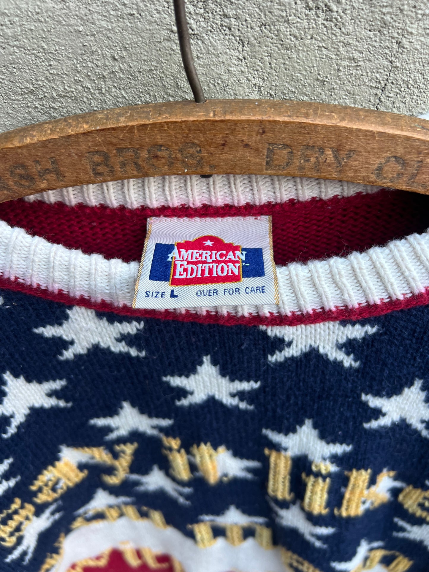 Say it Like You Mean it - Hand Embroidered Vintage Sweater