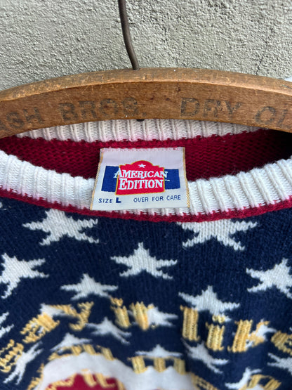 Say it Like You Mean it - Hand Embroidered Vintage Sweater