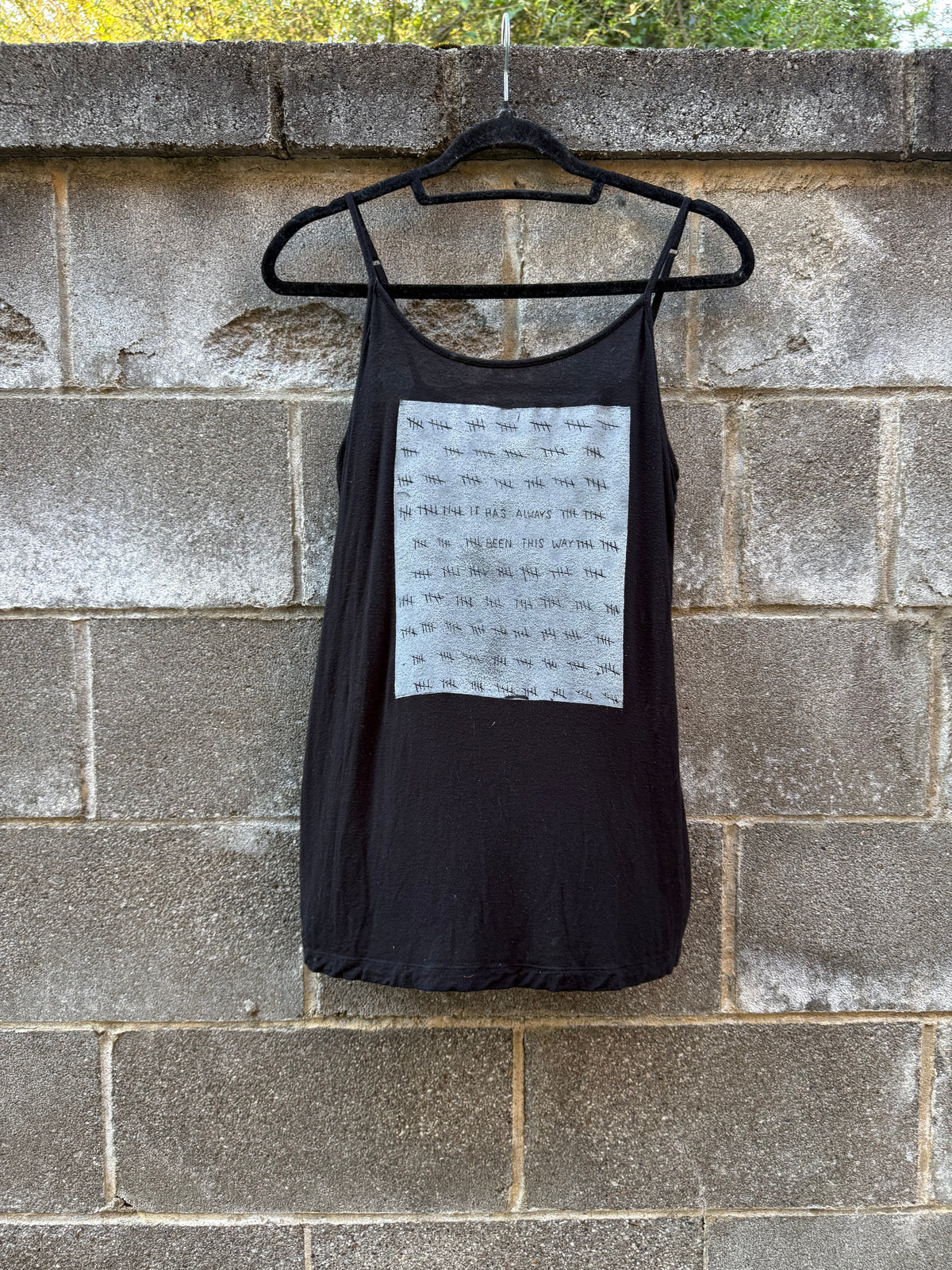 It Has Always Been This Way - Black Tank Top - spaghetti straps