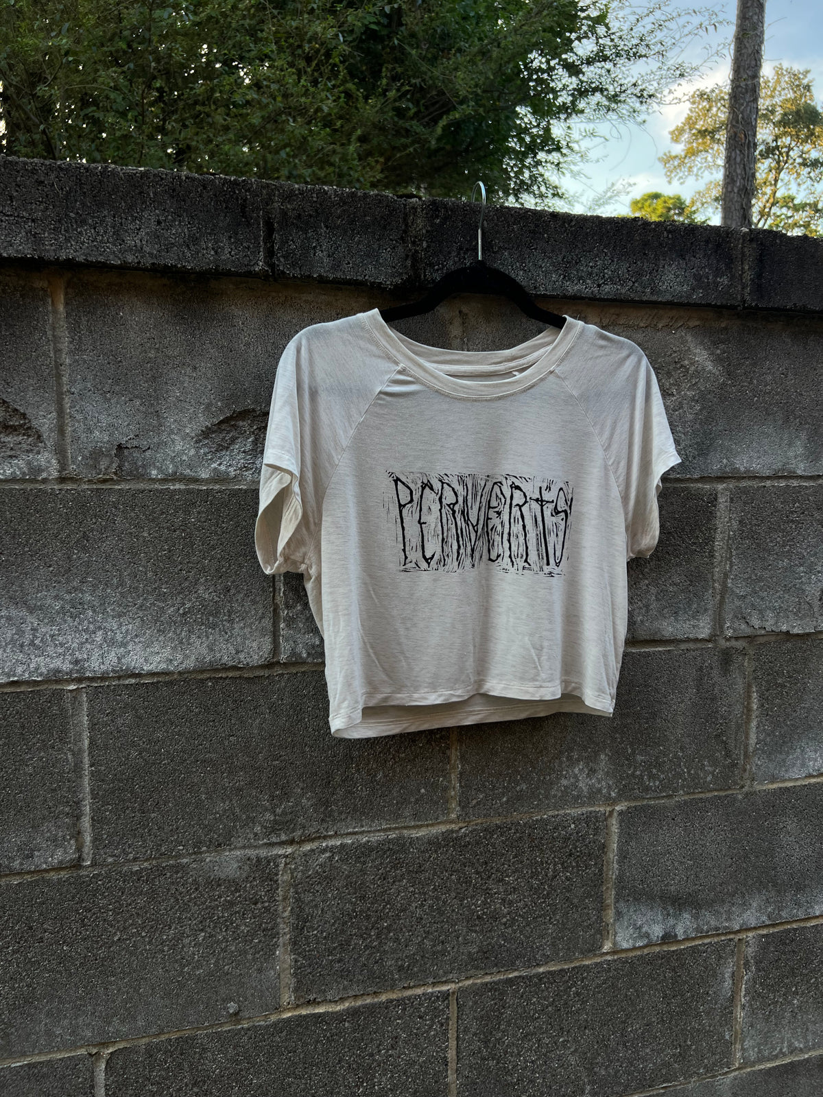 Perverts - Cream Cropped Top - OA
