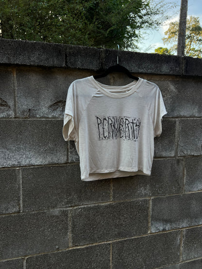 Perverts - Cream Cropped Top - OA