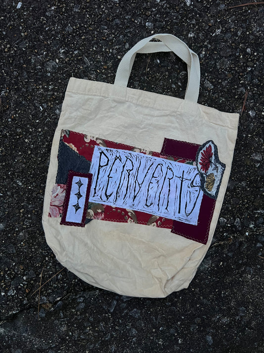 Perverts - Patchwork Canvas Tote Bag