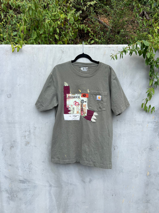 Nearer - Green Patchwork Tshirt