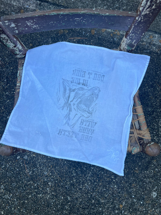 Dog Teeth - Alter Cloth / Vintage Handkerchief - no. 6