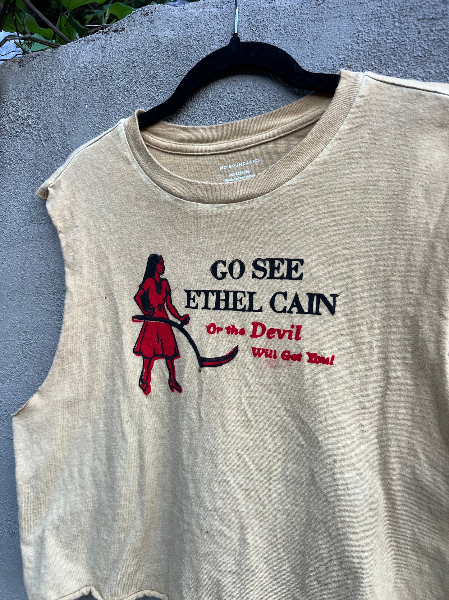 Go See Ethel Cain or the Devil Will Get You - Mustard No Boundaries Muscle Tank