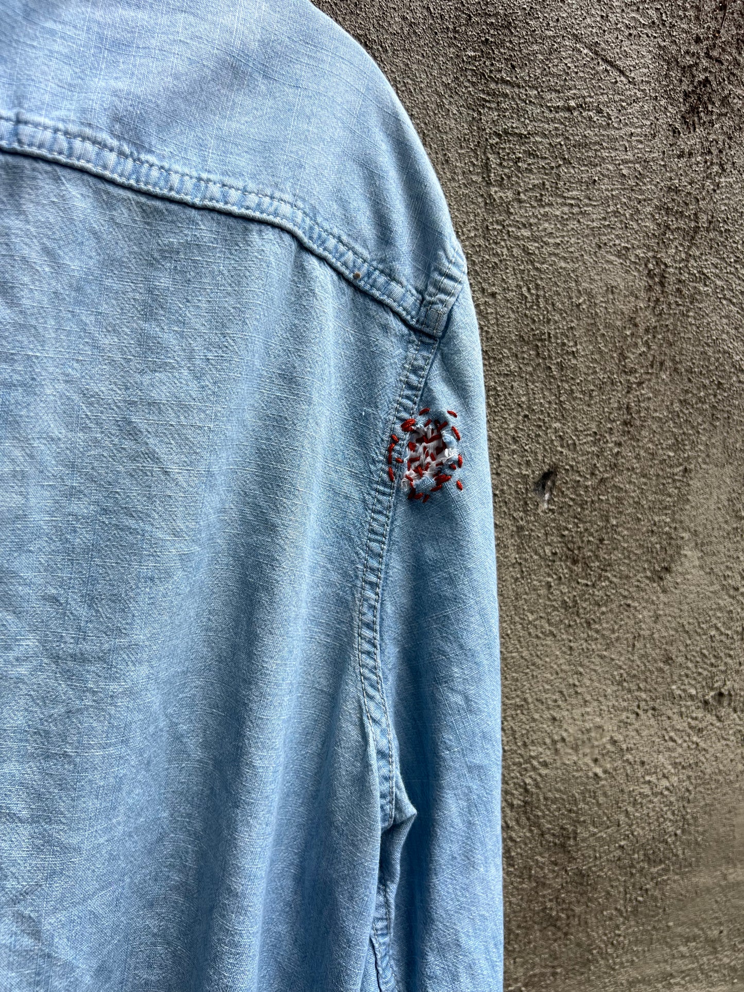 Dog Teeth - Denim Mended Shirt