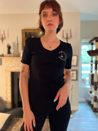 Moon & Eye Embroidered T-Shirt