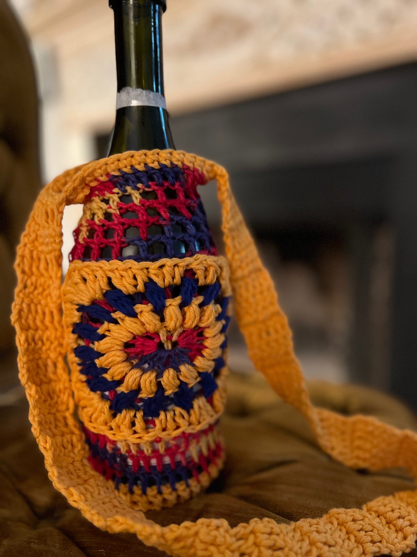 Water or Wine Bottle Purse - Sunburst