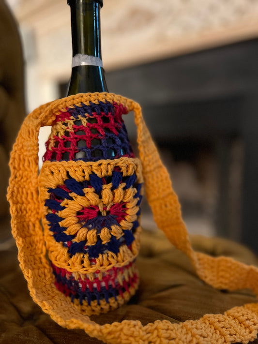 Water or Wine Bottle Purse - Sunburst