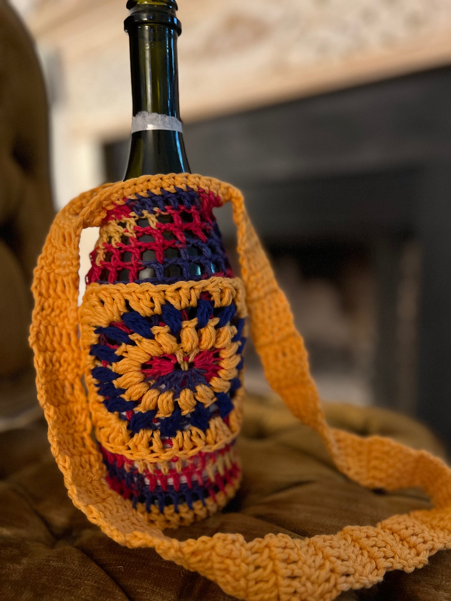 Water or Wine Bottle Purse - Sunburst
