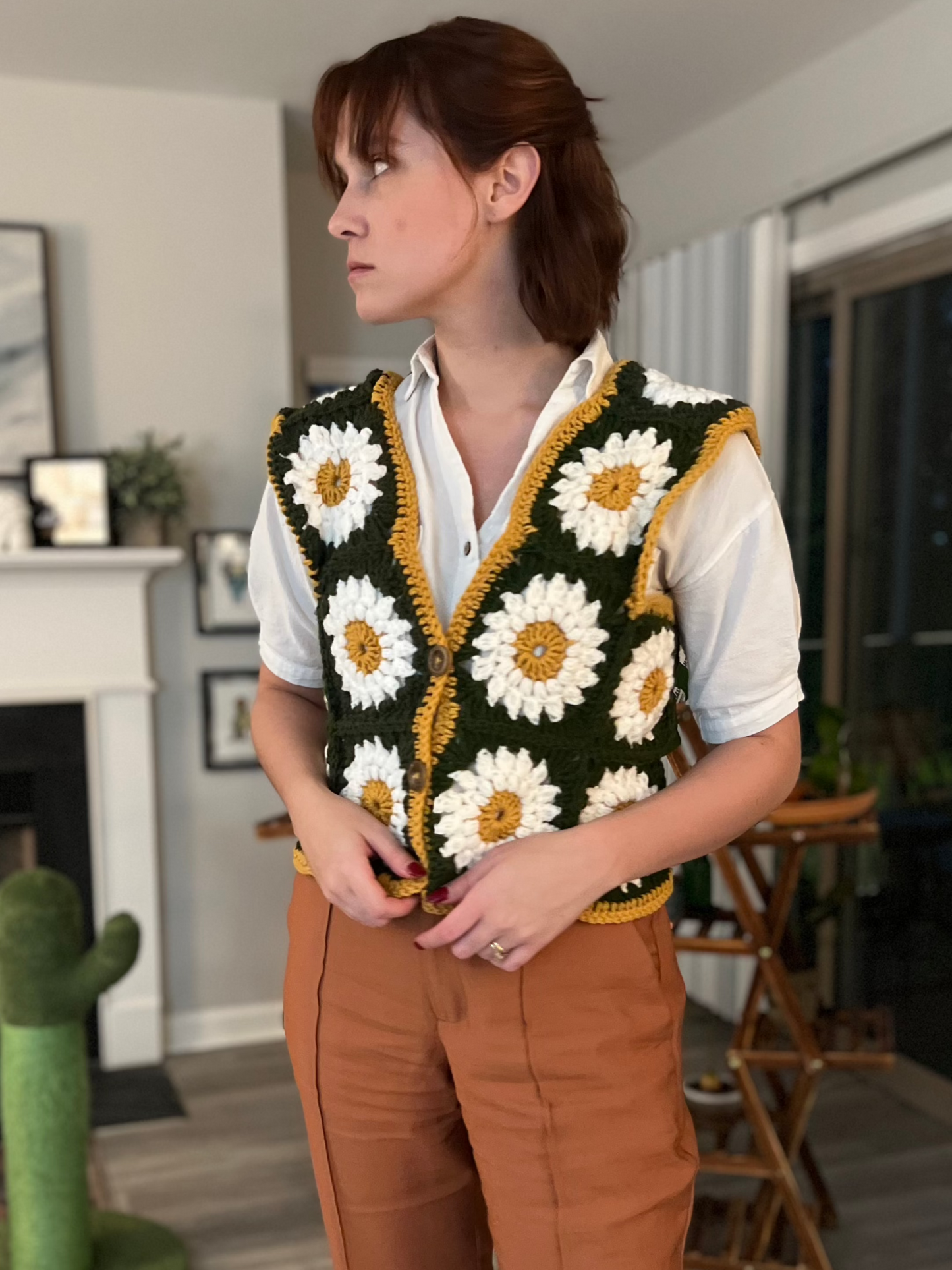 Lazy Daisy Granny Square Vest