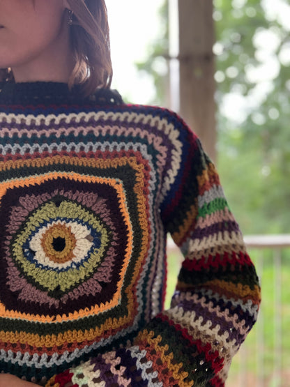 Evil Eye Granny Sweater
