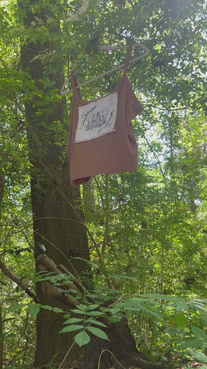 hookr merch - brown tank top
